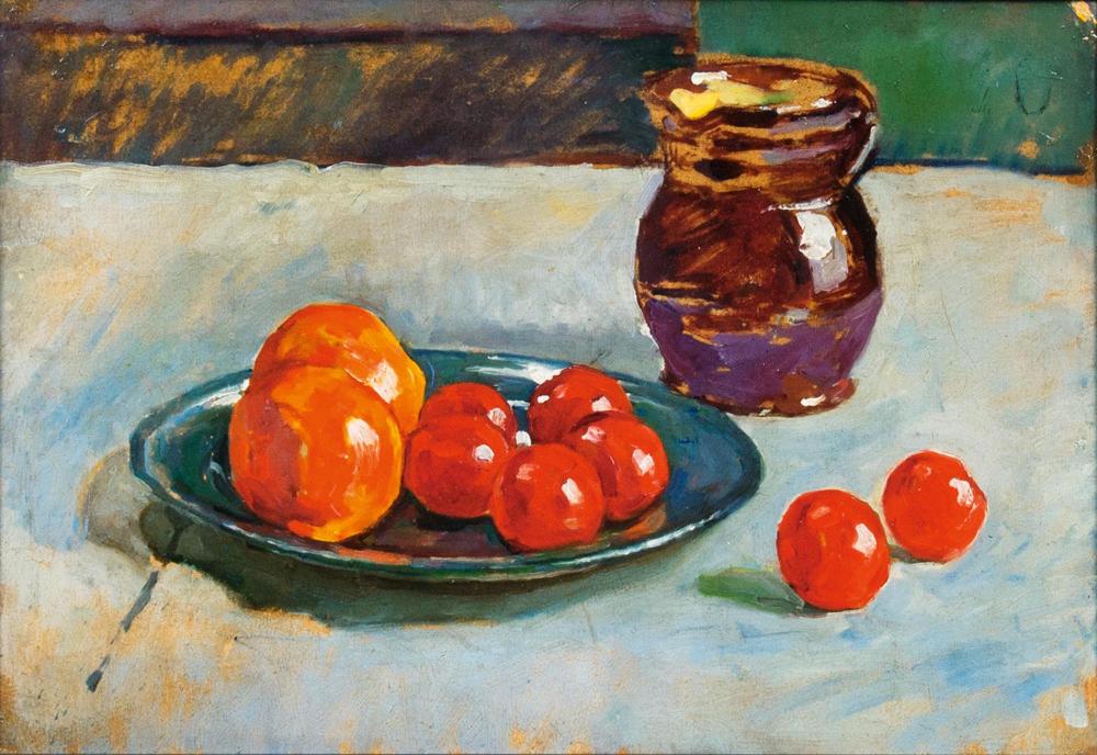 Julius Wohlers comparable auction result: julius wohlers hamburg 1867 k nigreich 1953 still life with fruits and ewer