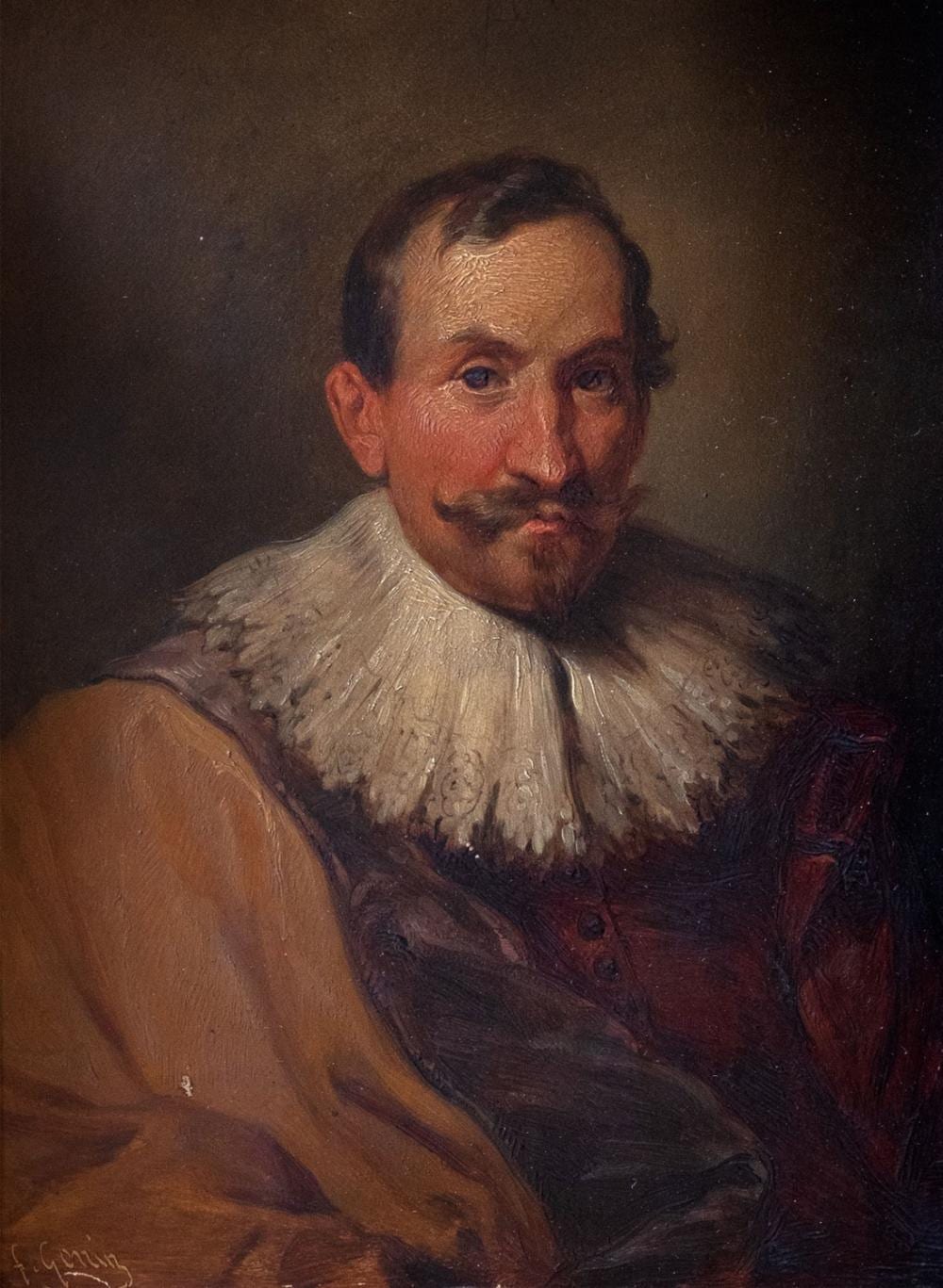 Francesco Gonin comparable auction result: francesco gonin torino 1808 giaveno 1889 two portraits of men in seventeenth century clothes
