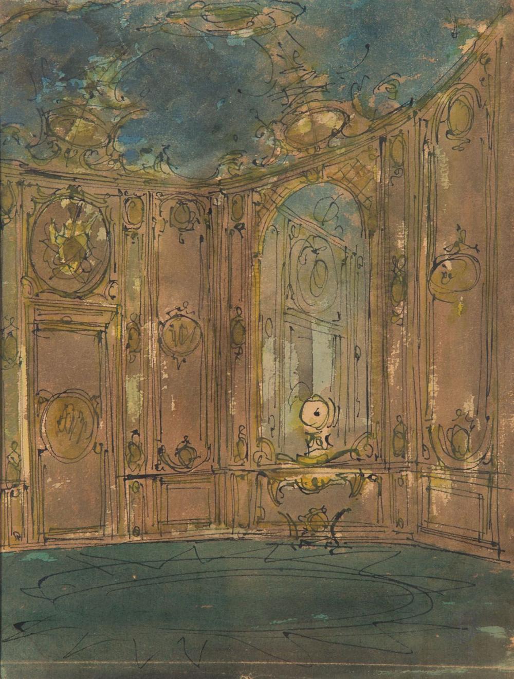 Stanislaw Noakowski comparable auction result: stanislaw noakowski 1867 1928 room from sobieski s times 1923