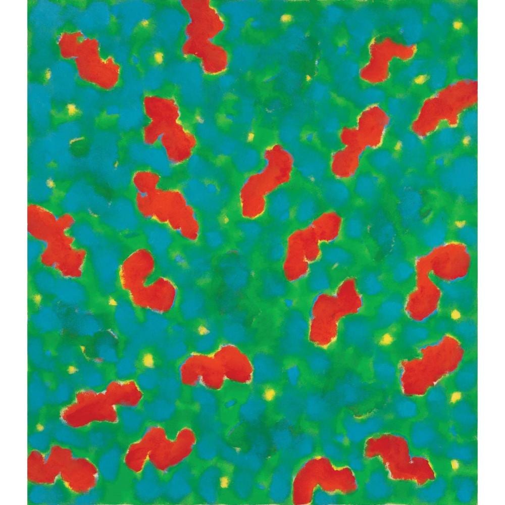 Gershon Iskowitz comparable auction result: gershon iskowitz r c a blue red c 1980 oil on canvas 45 ins x 40 ins 114 3 cms x 101 6 cms