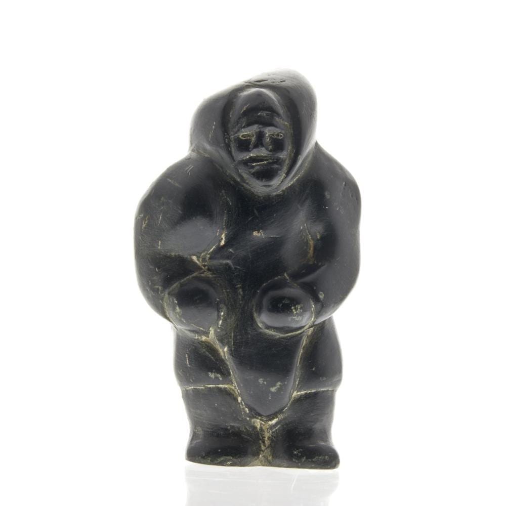 Barnabus Arnasungaaq comparable auction result: barnabus arnasungaaq 1924 2017 standing woman stone 4 x 2 5 x 2 25 in 10 2 x 6 4 x 5 7 cm