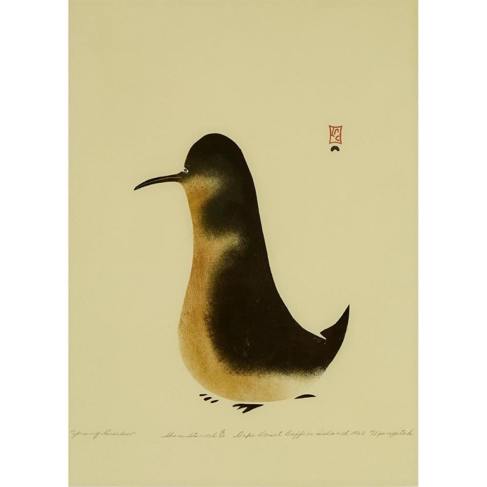 Kellypalik Mangitak comparable auction result: kellypalik mangitak 1940 young curlew stencil 20 x 13 in 50 8 x 33 cm