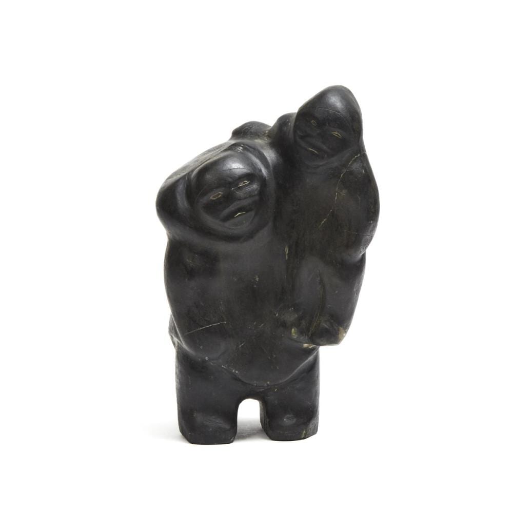 Barnabus Arnasungaaq comparable auction result: barnabus arnasungaaq 1924 2017 woman holding child in one arm stone 13 5 x 8 x 4 5 in 34 3 x 20 3 x 11 4 cm