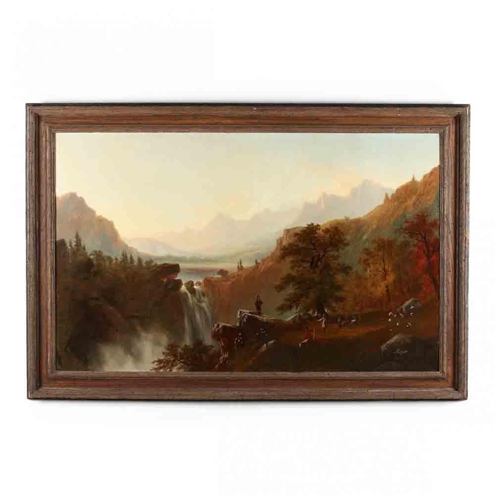 Alexander Francois Loemans comparable auction result: alexander francois loemans canadian american circa 1816 1898 mountain vista with american indians