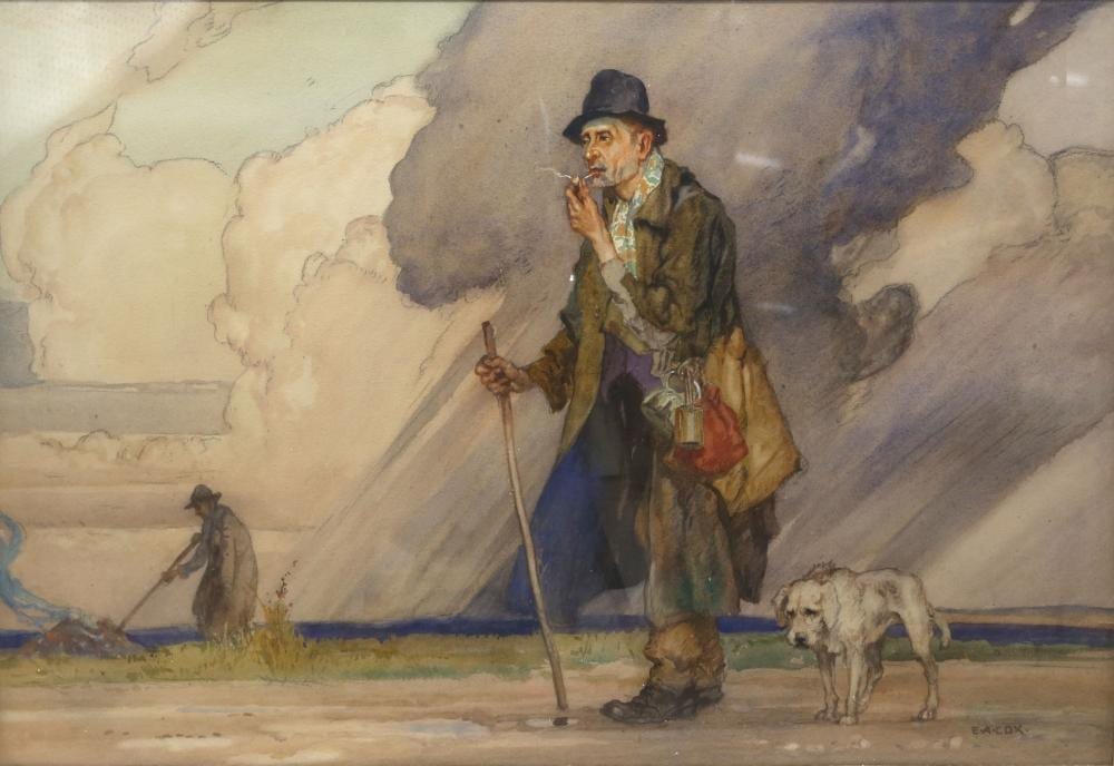 Elijah Albert Cox comparable auction result: elijah albert cox british 1876 1955 tramp and