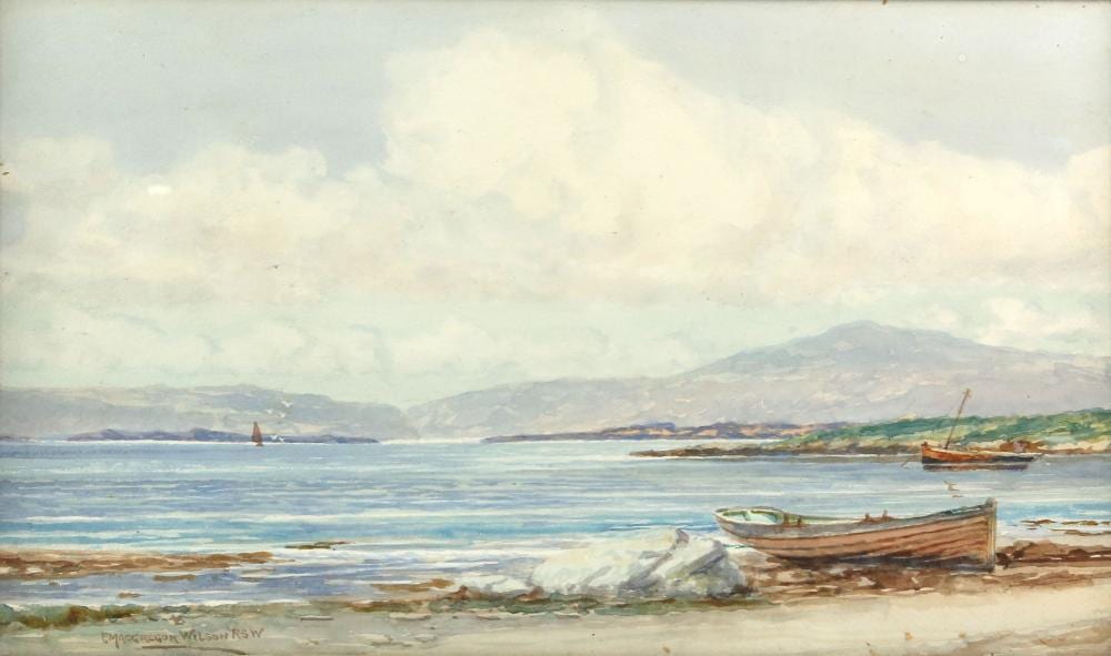 Peter Macgregor Wilson comparable auction result: peter macgregor wilson 1856 1928 estuary view w