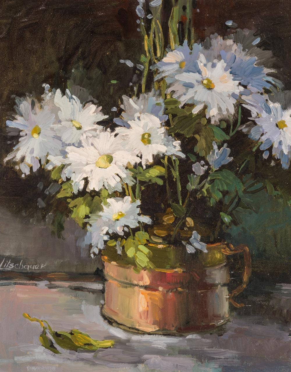 Mimi Litschauer comparable auction result: mimi litschauer white flowers