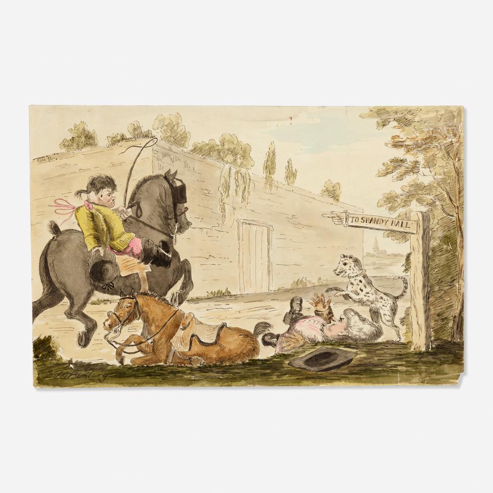 Henry William Bunbury, To Shandy Hall sold by Rago Arts and Auction Center, lot 502 — auction record photograph