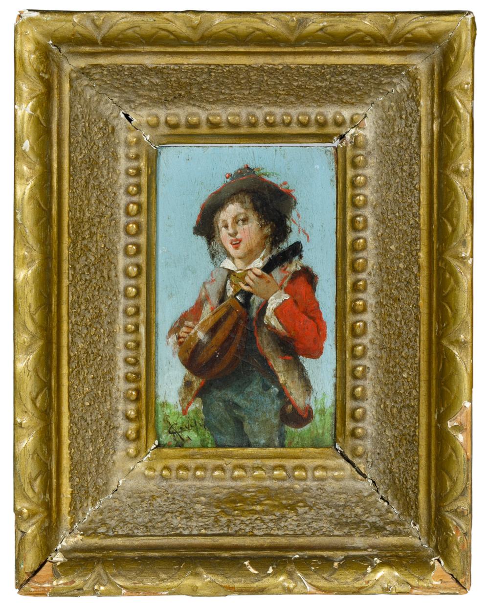 adriano cecchi italian 1850 1936 miniature oil on board · Leonard Auction · 2020-09-20 Adriano Cecchi comparable auction result: adriano cecchi italian 1850 1936 miniature oil on board
