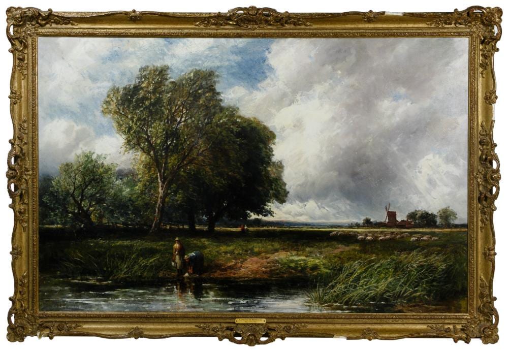 Edmund Morrison Wimperis comparable auction result: edmund morrison wimperis english 1835 1900 summer landscape after rain oil on canvas