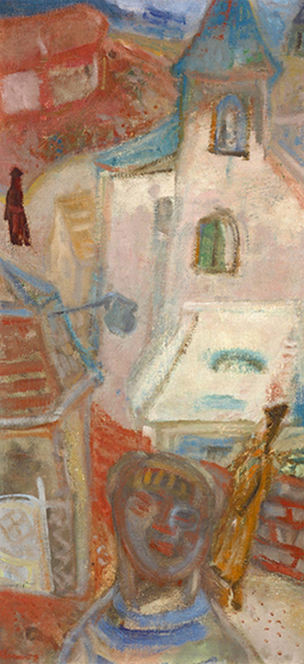walking in szentendre · Kieselbach · 2020-09-18 Imre Amos comparable auction result: walking in szentendre