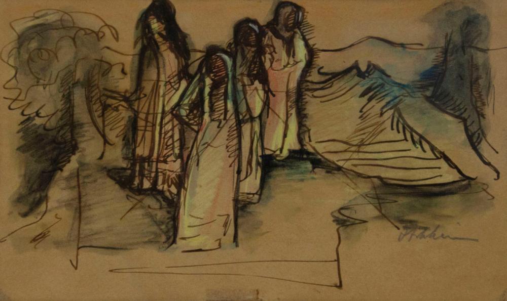 Isidor Ascheim comparable auction result: isidor ascheim german israeli 1891 1968 women watercolor on paper