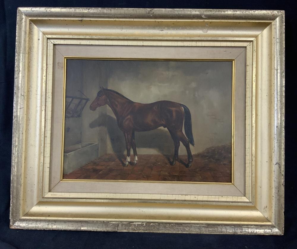Róbert Nádler comparable auction result: robert nadler signed horse oil painting