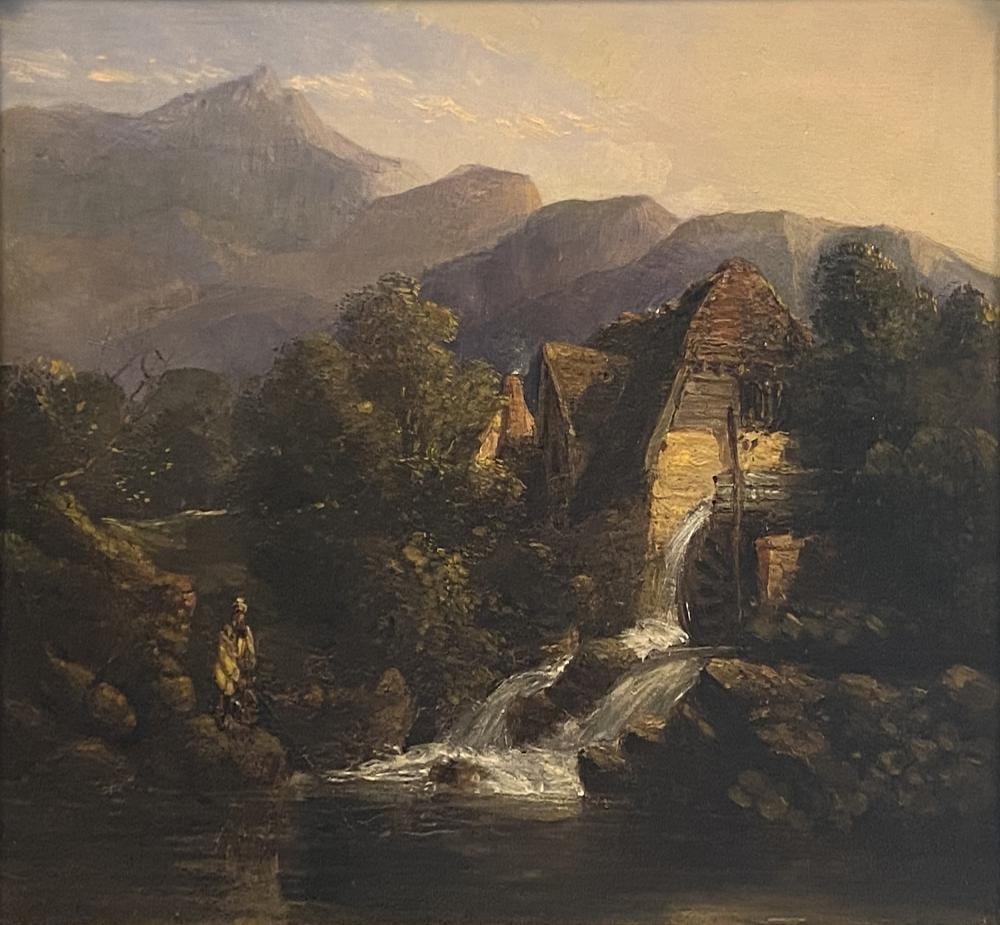 Thomas Lound comparable auction result: thomas lound a welsh mill landscape depicting a mill and race with fells t