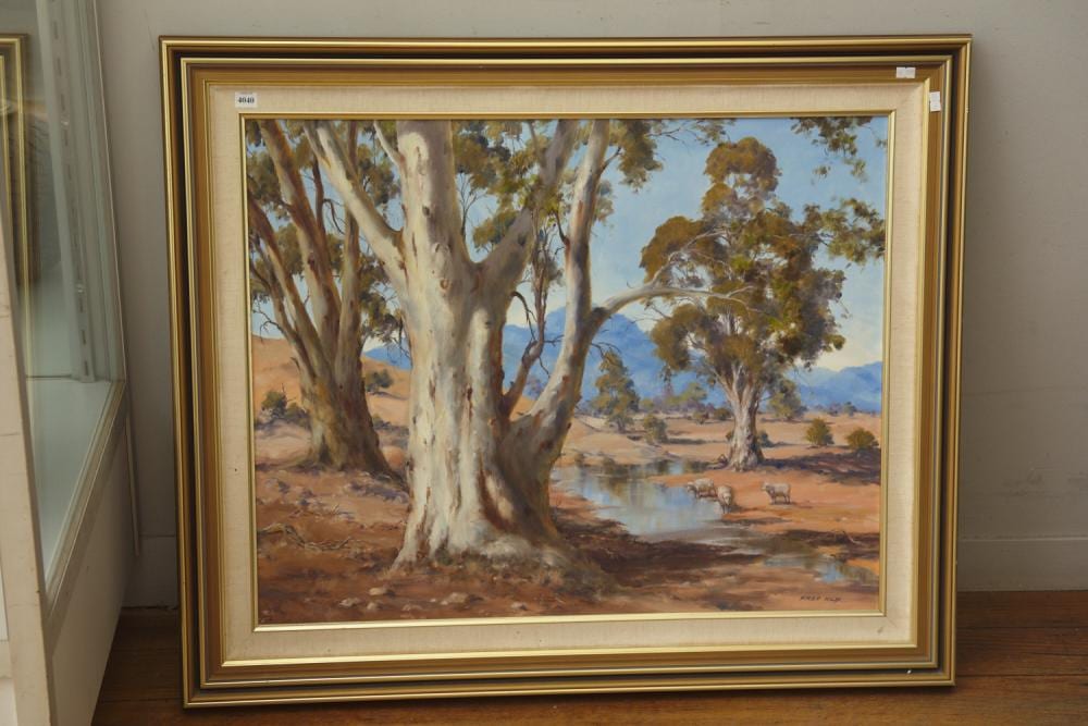 Fred Klix comparable auction result: fred klix landscape oil on canvas 63 x 74cm leonard joel local delivery size medium