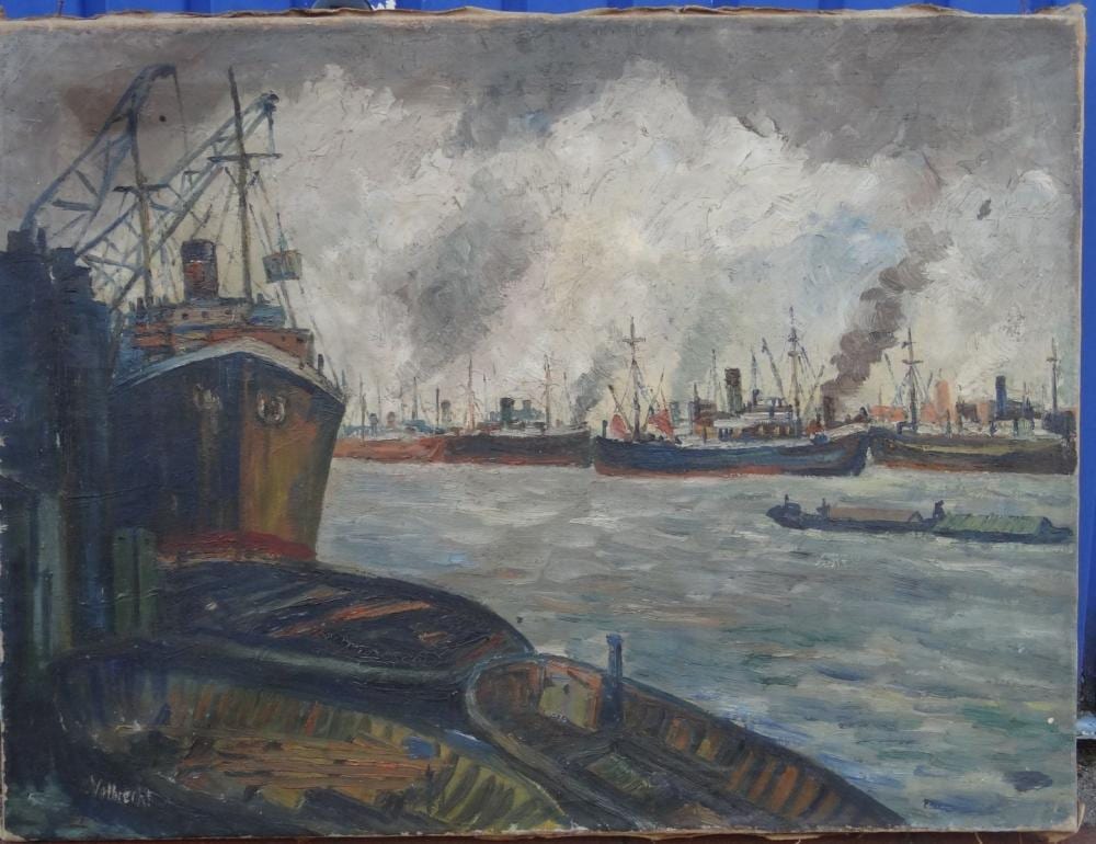 ernst volbrecht 1877 1964 hafenszene l leinen · Auktionshalle Cuxhaven · 2020-10-02 Ernst Volbrecht comparable auction result: ernst volbrecht 1877 1964 hafenszene l leinen