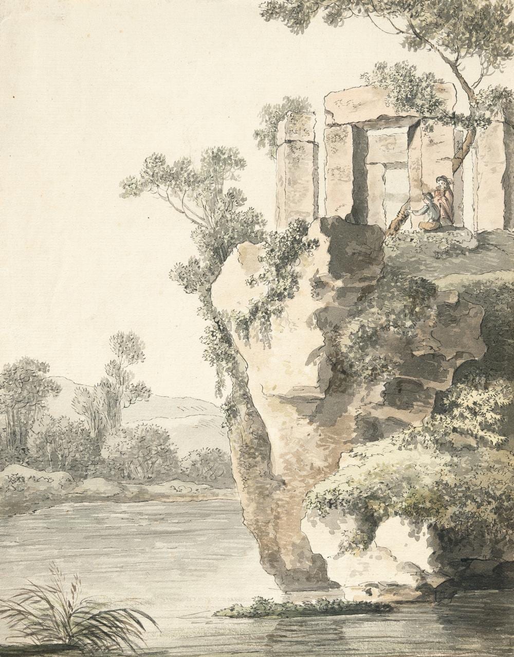 Christian August Günther comparable auction result: christian august g nther ruine am fluss