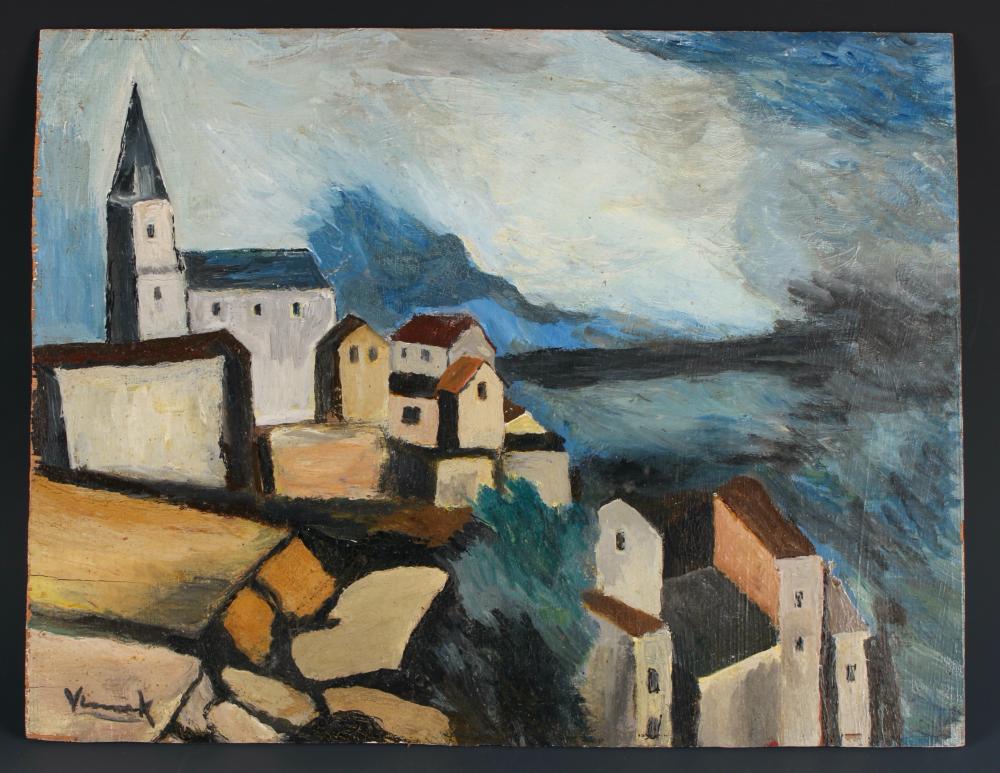 Auction comp thumbnail for MAURICE DE VLAMINCK PAINTING OIL ON BOARD (Converse Auctions, Lot 96)