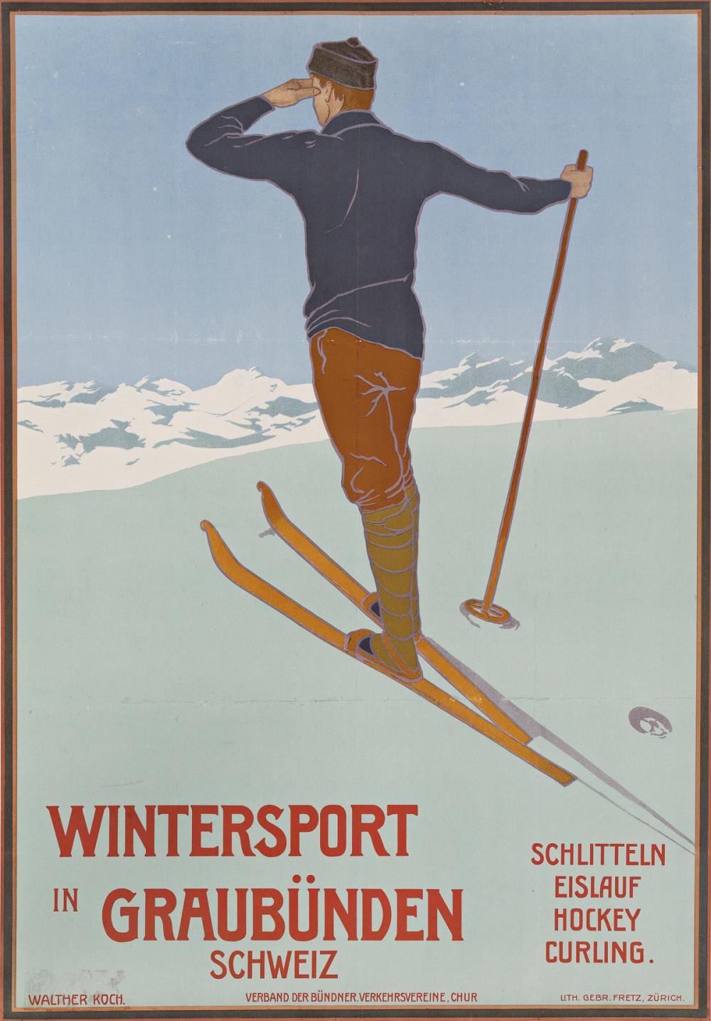 walther koch 1875 1915 wintersport in graub nden schweiz 1907 · Swann Auction Galleries · 2020-10-15 Walter (1875) Koch comparable auction result: walther koch 1875 1915 wintersport in graub nden schweiz 1907