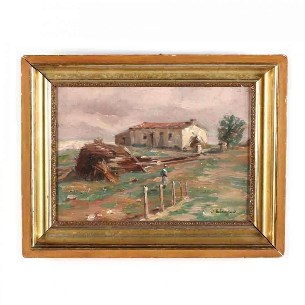 Jules Ribeaucourt comparable auction result: jules ribeaucourt french 1866 1932 view of a french landscape