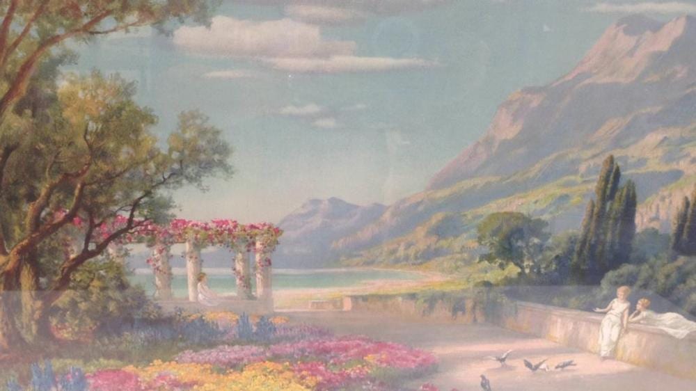 original hermann rudisuhli framed lithograph art print · R & R Auction INC · 2020-09-27 Hermann Rüdisühli comparable auction result: original hermann rudisuhli framed lithograph art print