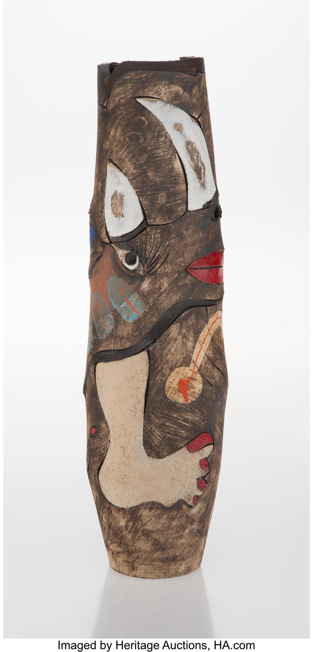 Andile Dyalvane comparable auction result: andile dyalvane south african b 1978 africasso vase 2016 white stoneware cl