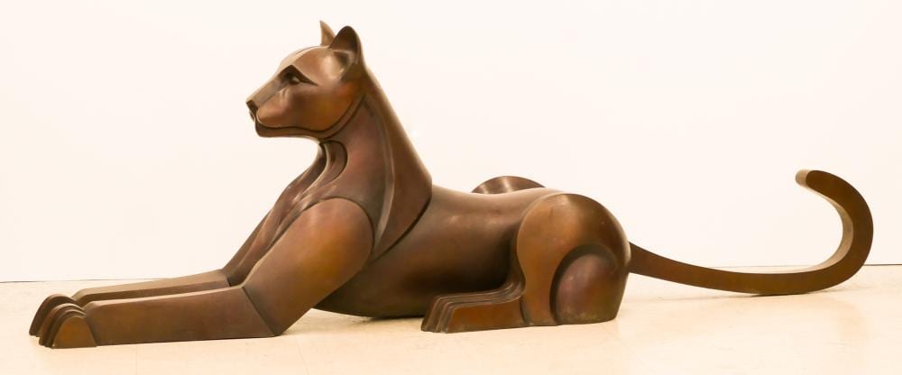 Donald Riggs comparable auction result: donald riggs watchful 1999 bronze sculpture