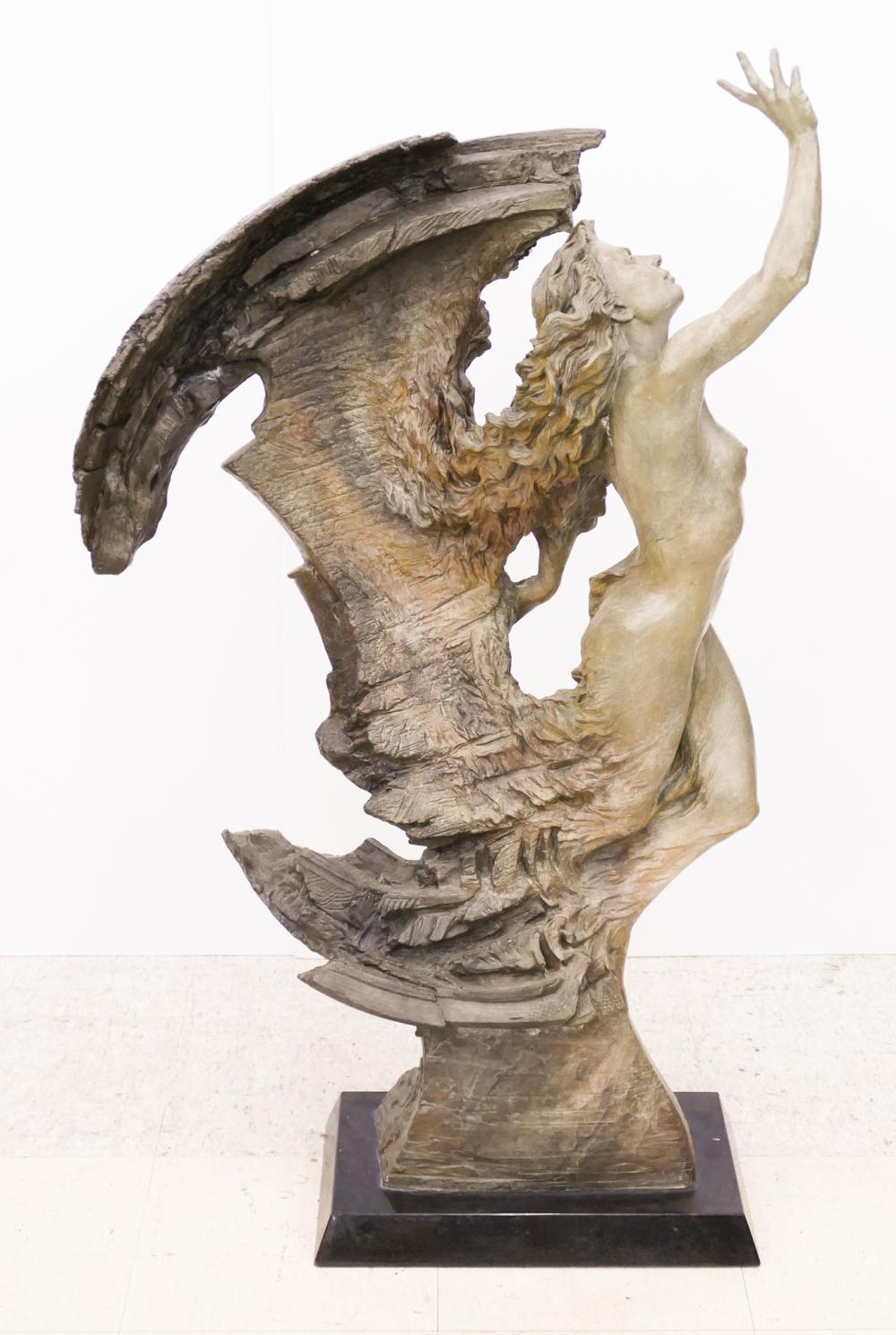 Martin Eichinger ''Brimstone'' 1996 Bronze Sculpture sold by MBA Seattle Auction LLC, lot 270 — auction record photograph