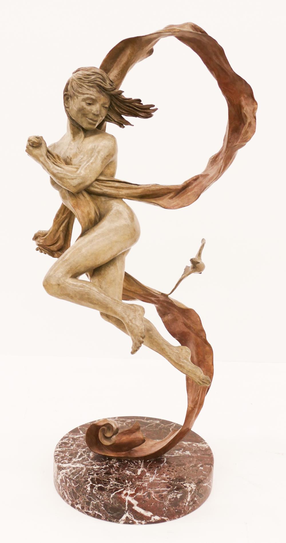 Martin Eichinger ''Sky Lark'' 1995 Bronze Sculpture sold by MBA Seattle Auction LLC, lot 272 — auction record photograph