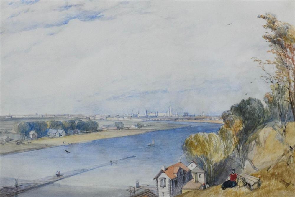 Alfred Gomersal Vickers comparable auction result: alfred gomersal vickers british 1810 1837 moscow view of moscow from the banks of the moskva near the nieskooshni gardens 183