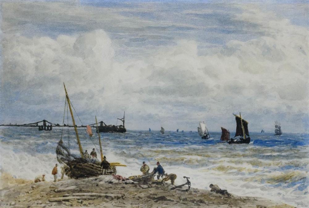 Frederick Nash comparable auction result: frederick nash british 1782 1856 brighton beach watercolor and graphite 10 1 2 x 7 1 4 in