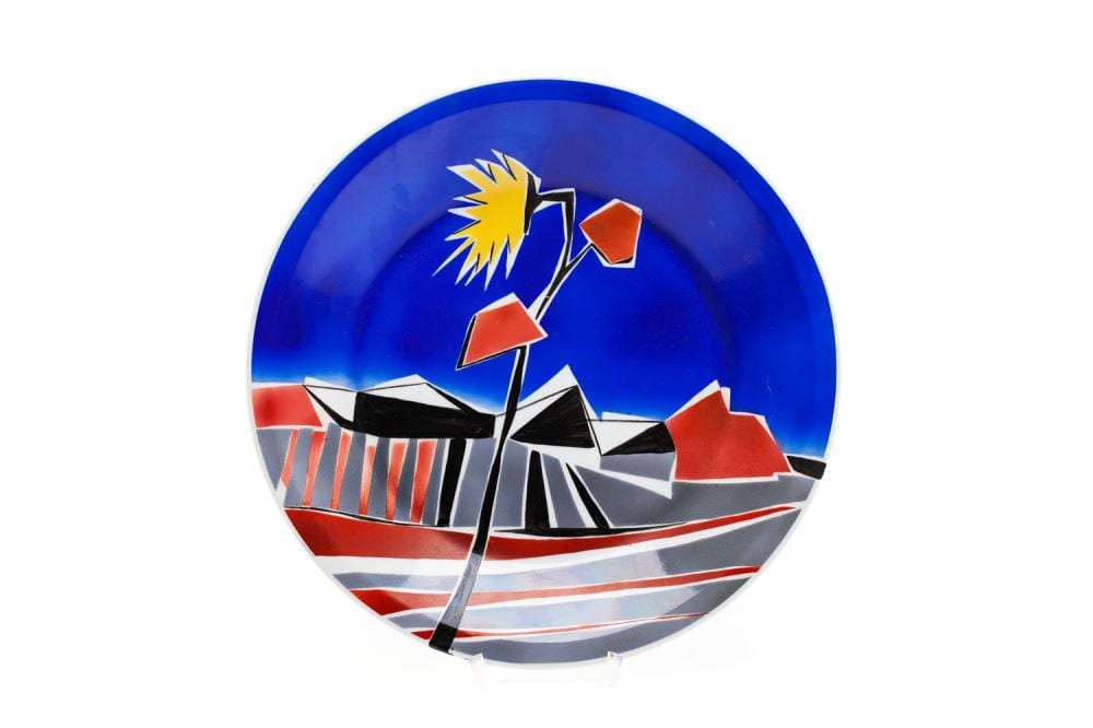 Leszek Nowosielski comparable auction result: leszek nowosielski 1918 1999 decorative plate 1960s