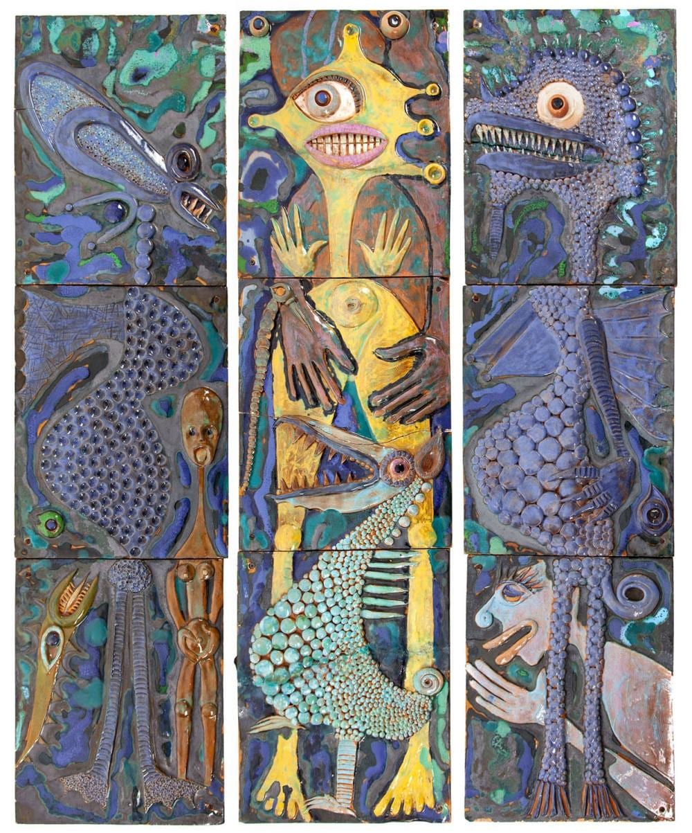 Leszek Nowosielski comparable auction result: leszek nowosielski 1918 1999 hell vision 1960s