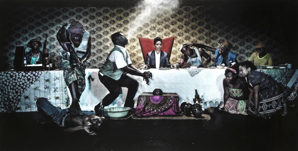 Kudzanai Chiurai comparable auction result: kudzanai chiurai zimbabwean born 1981 revelations vii last supper 2011