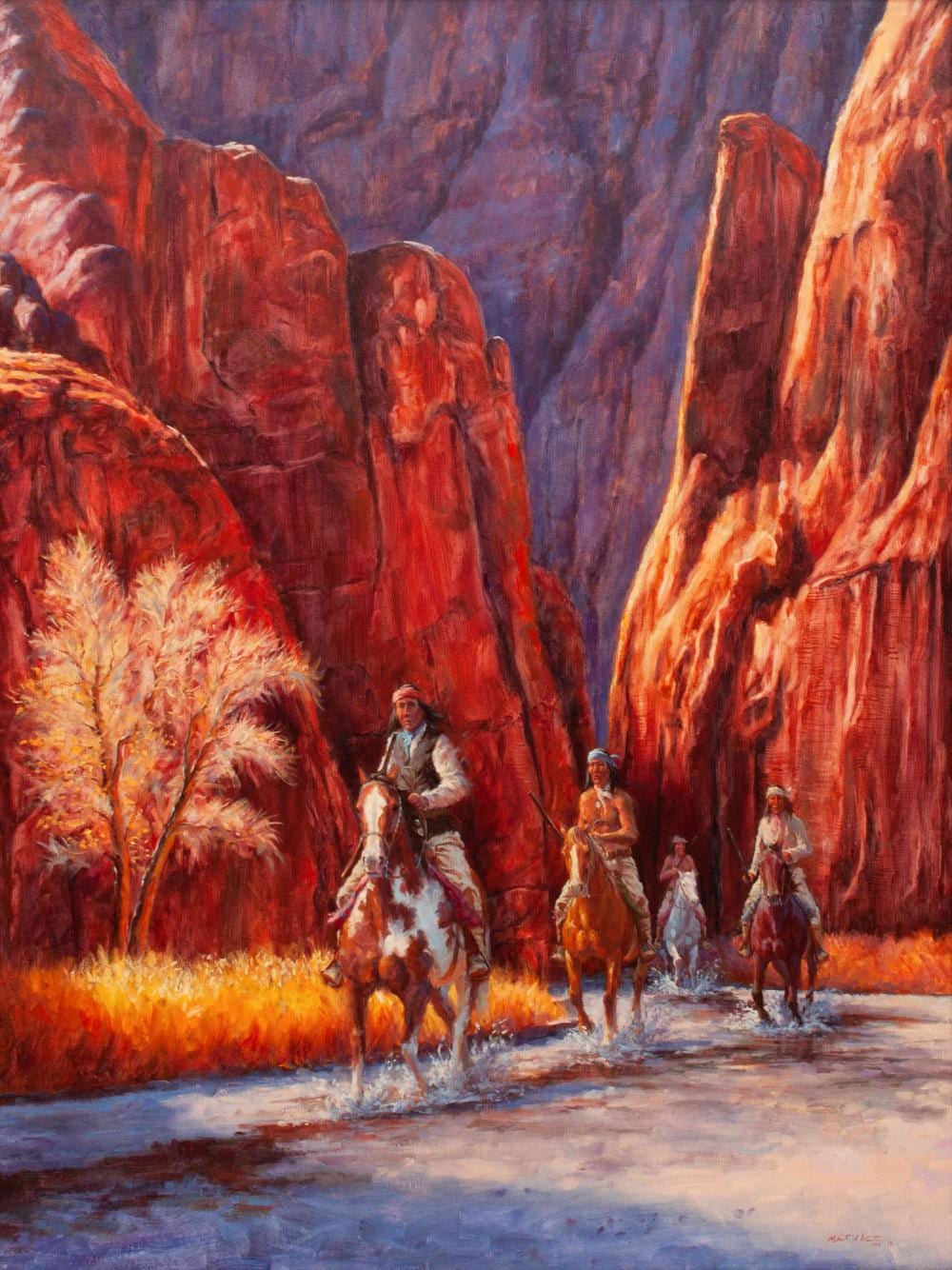 Robert Winter comparable auction result: robert winter american b 1953 coming out of canyon walls