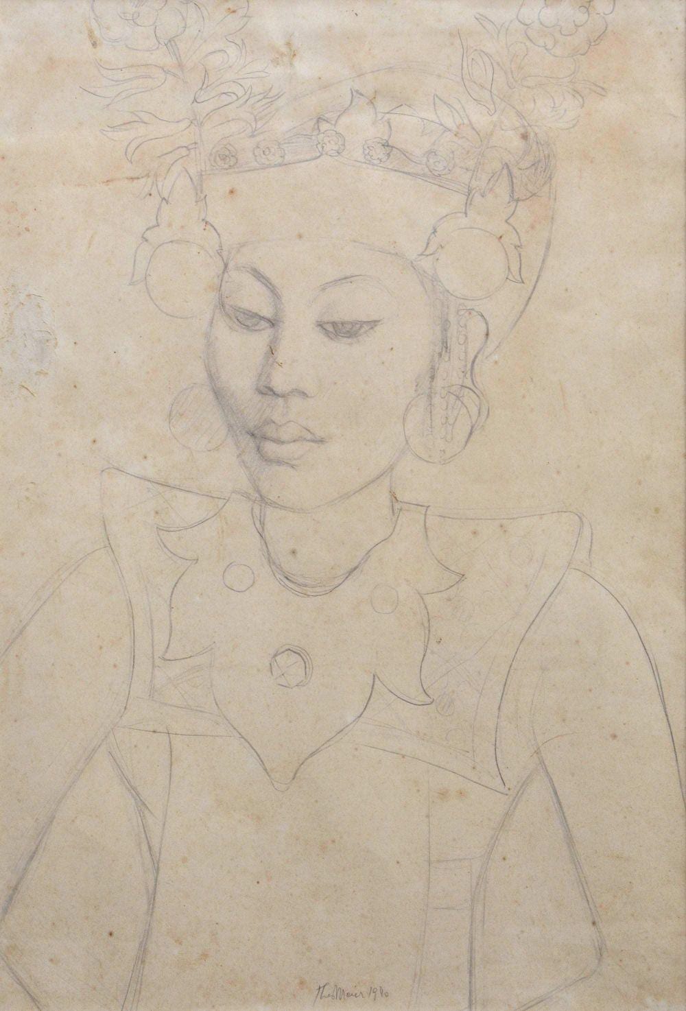 Portrait of a Balinese Dancer comparable sale
