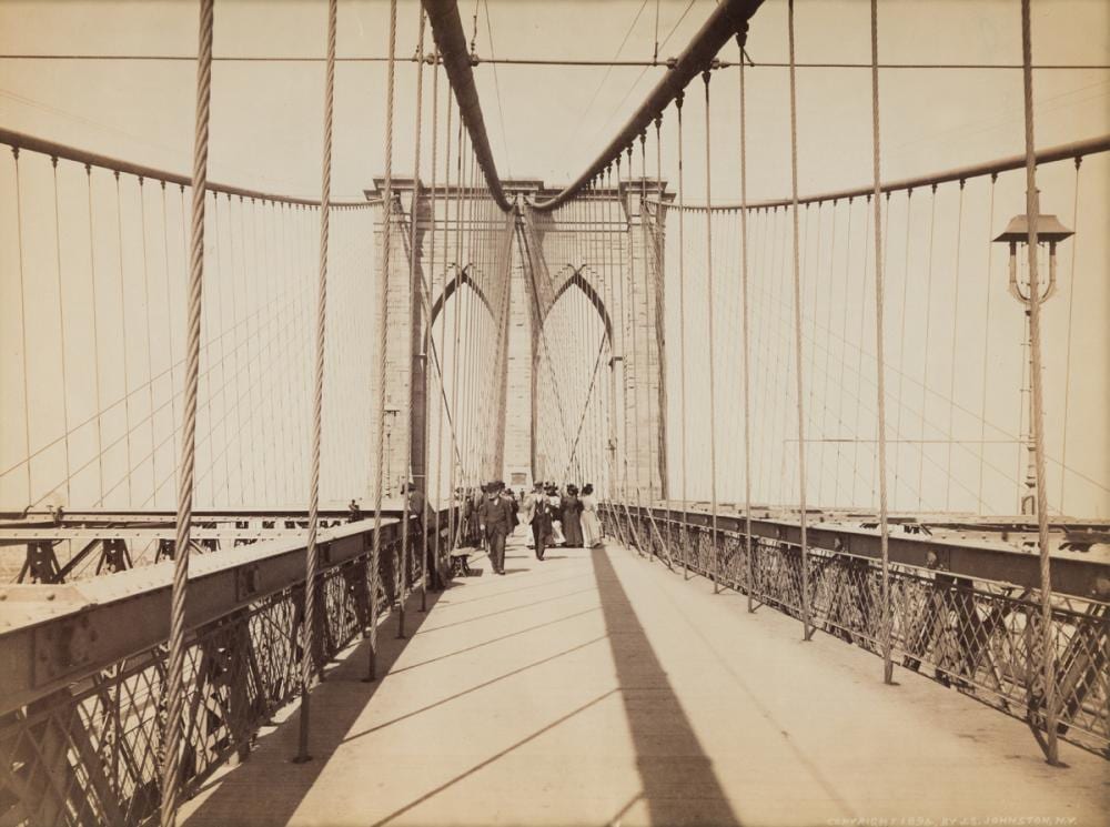 john s johnston circa 1839 1899 on the brooklyn bridge n y · Swann Auction Galleries · 2020-10-22 John S. Johnston comparable auction result: john s johnston circa 1839 1899 on the brooklyn bridge n y
