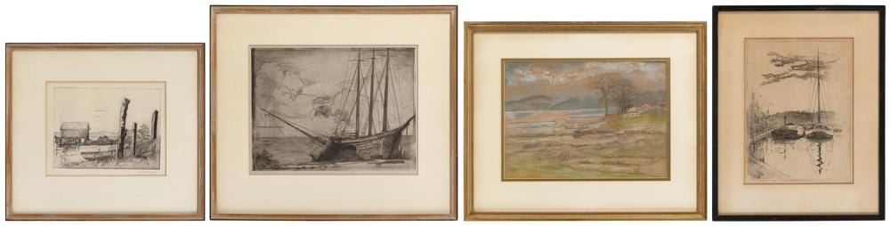 Caroline comparable auction result: caroline caro weir ely new york connecticut 1884 1974 four works from 7 x 9 to 9 5 x 12 largest framed 17 x 21
