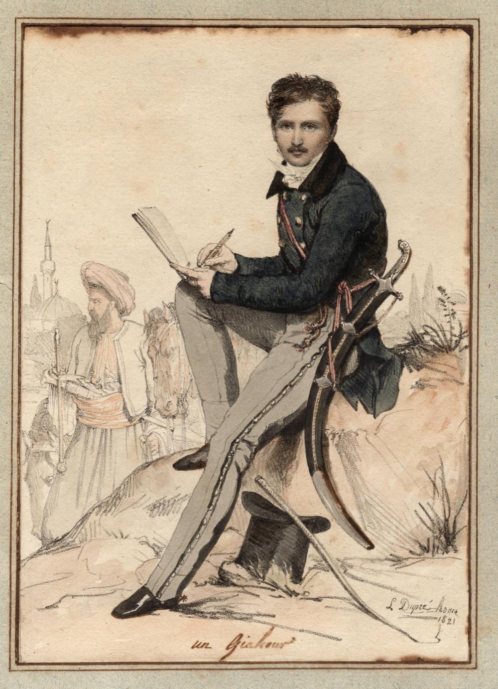 Louis (1789) Dupré comparable auction result: louis dupr 1789 1837 un giahour autoportrait rome 1821