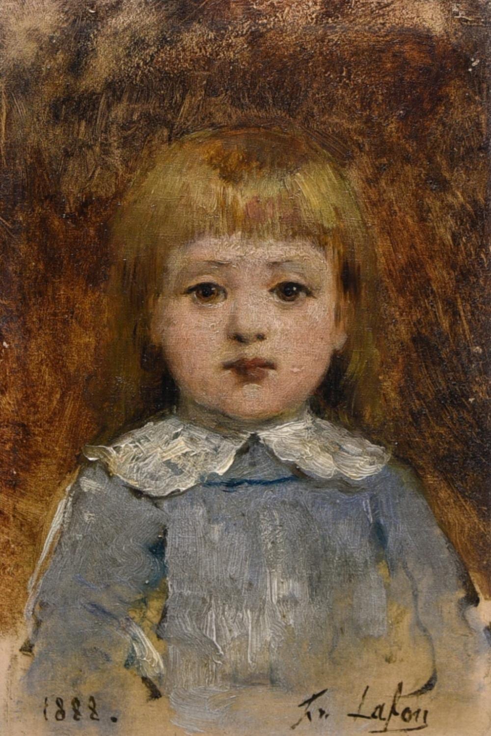 François Lafon comparable auction result: fran ois lafon 1846 ca 1920 portrait of a child 1888
