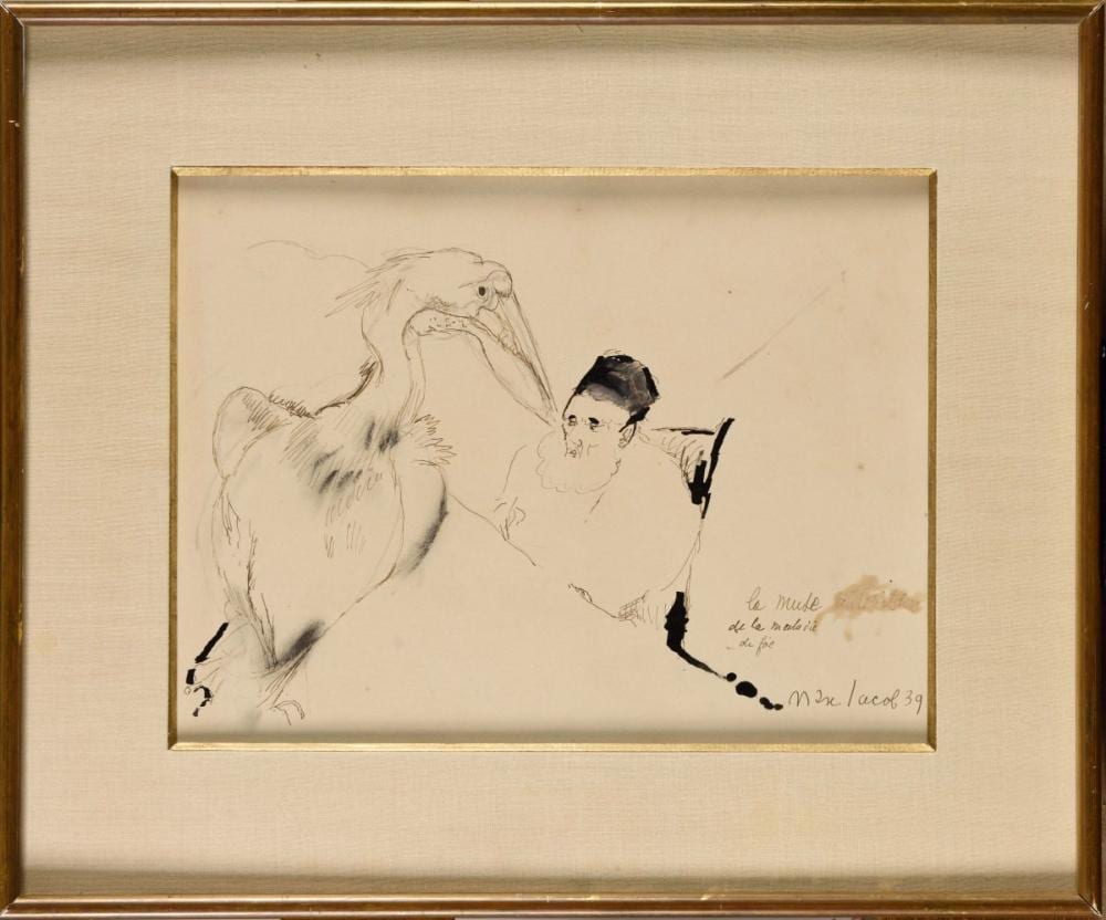 Max Jacob comparable auction result: max jacob fra 1876 1944 la muse autoritaire de la maladie de foie sign dat et titr la muse a