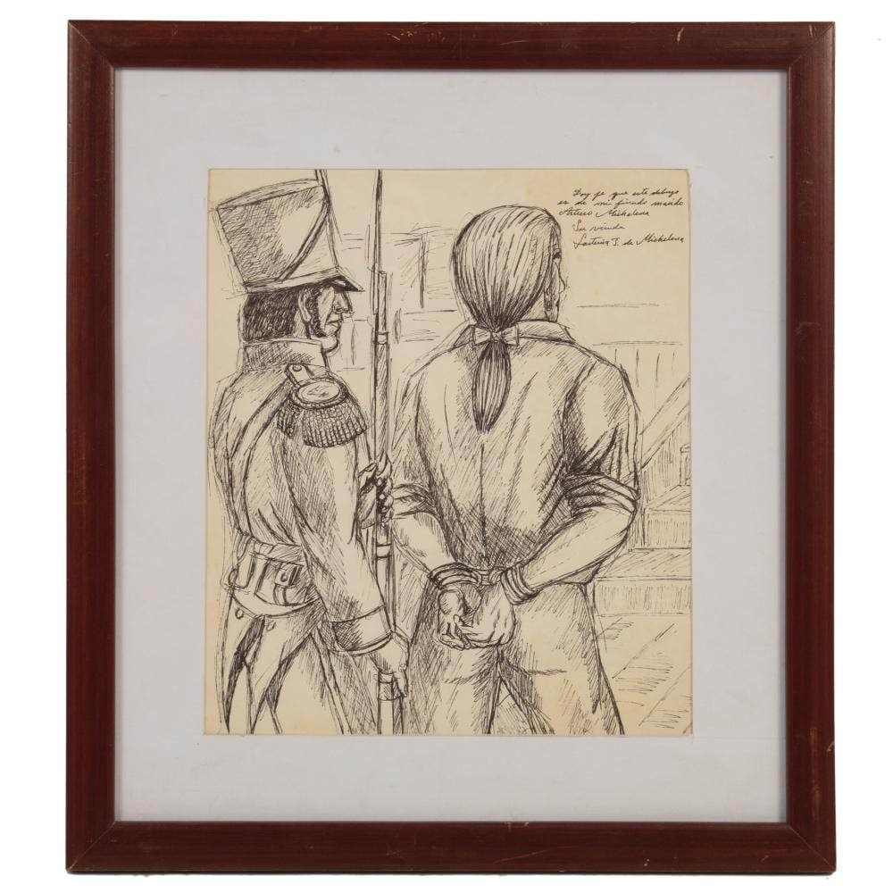 Arturo Michelena comparable auction result: arturo michelena 1863 1898 rare ink paper drawing