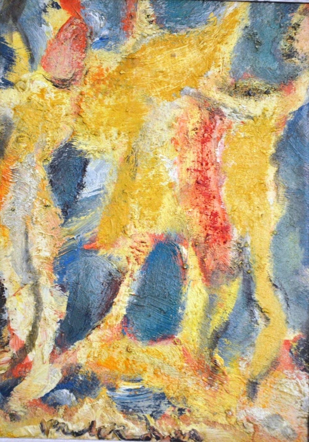 Edgar Melik comparable auction result: edgar melik 1904 1976 personnages huile sur carton sign en bas 29 x 21 cm