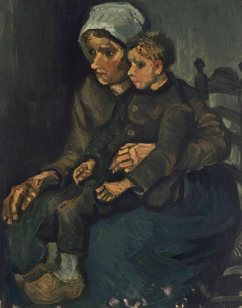 Vincent van Gogh (1853-1890) - Boerin met een kind op haar schoot (Peasant Woman with Child on her Lap) comparable sale