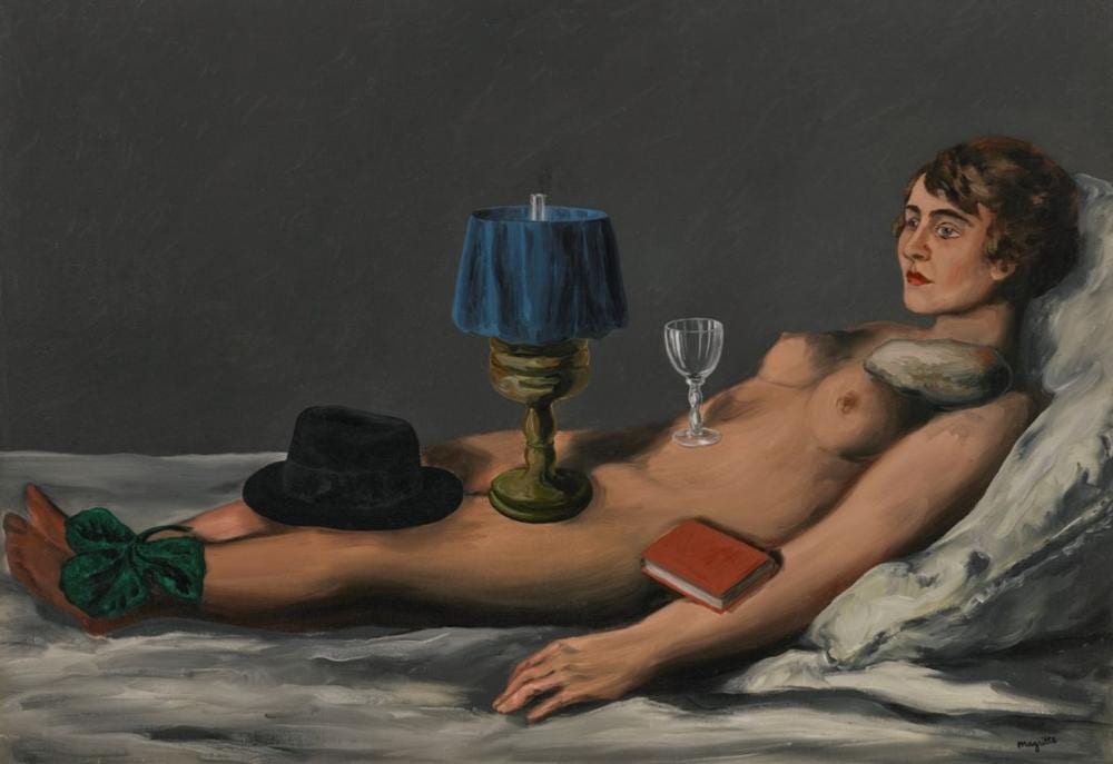 René Magritte (1898-1967) - Le nu couché comparable sale