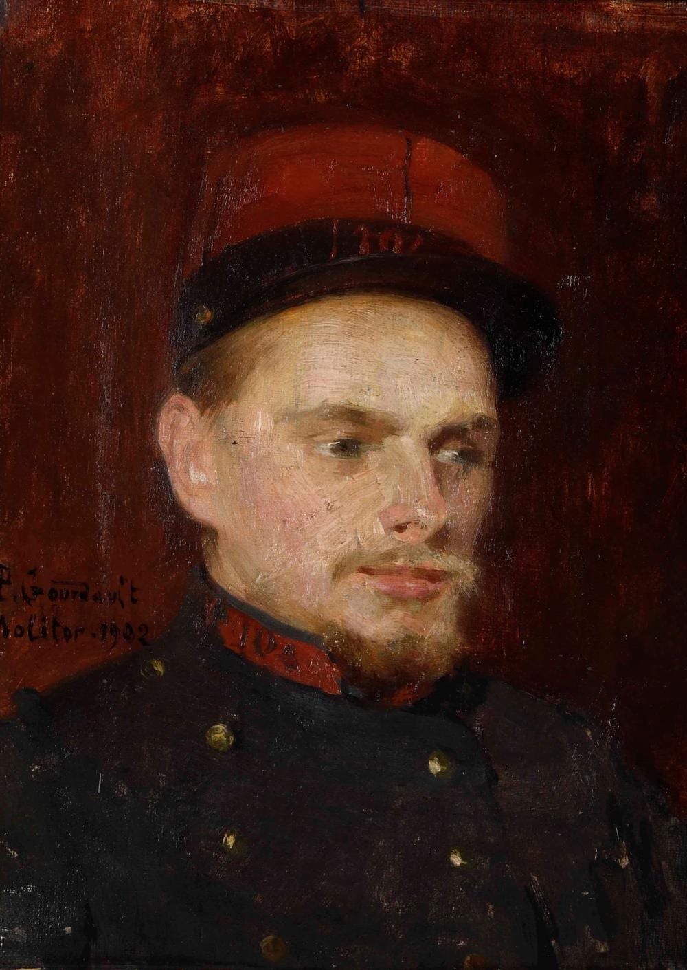 pierre gourdault 1880 1915 ritratto 1902 · Cambi Casa d'Aste · 2020-10-14 Pierre Gourdault comparable auction result: pierre gourdault 1880 1915 ritratto 1902