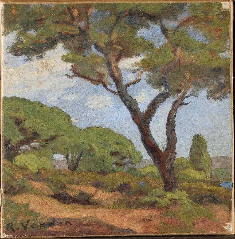 Raymond Jean Verdun comparable auction result: raymond verdun 1873 1954 pins parasols huile su