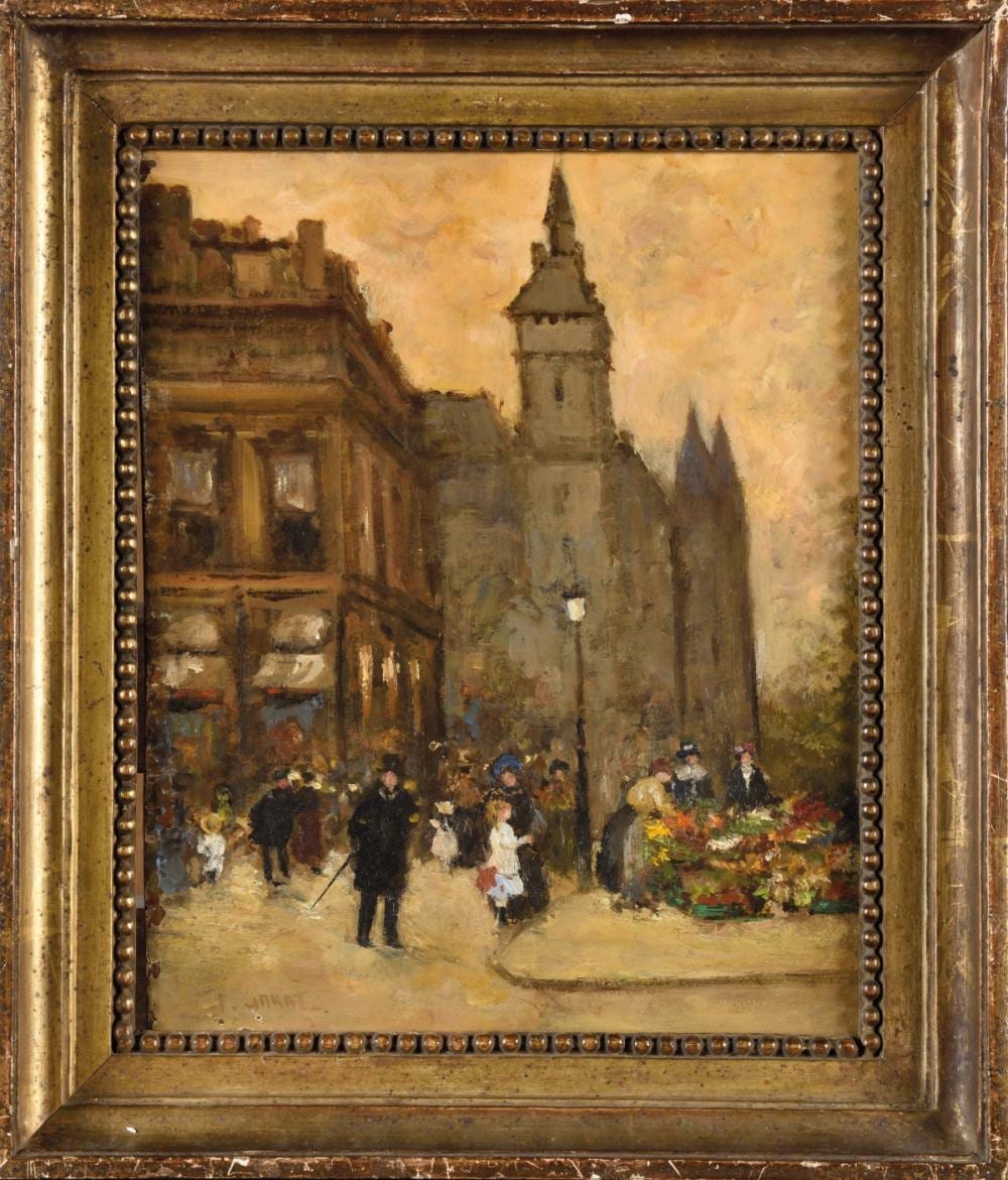 Francis Garat comparable auction result: francis garat n en 1853 le march aux fleurs et
