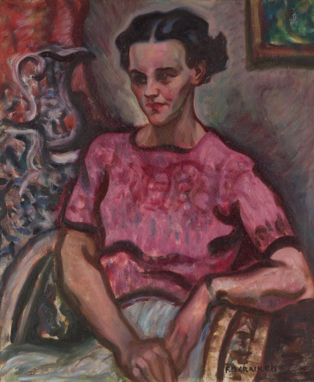 Francis McCracken comparable auction result: francis mccracken new zealand 1879 1959 the pink blouse