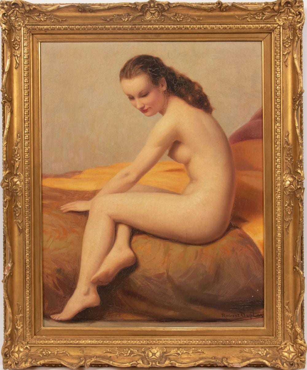 Robert Louis Raymond Duflos comparable auction result: robert louis raymond duflos oil on canvas